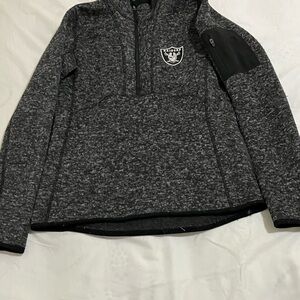 NFL Raiders Black and Gray Women's Jacket Size Small